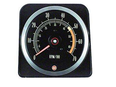 Tachometer,5000 RPM Redline,1969