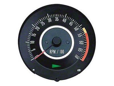 Camaro Tachometer, 5500 RPM Redline, 1967