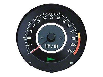 Camaro Tachometer, 6000 RPM Redline, 1967