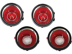 Camaro Taillight Lens Set, Rally Sport RS , Late Style, Show Correct, 1971Late -1973 (Rally Sport RS Coupe)