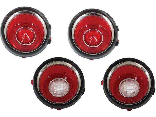 Camaro Taillight Lens Set, Rally Sport RS , Late Style, Show Correct, 1971Late -1973 (Rally Sport RS Coupe)