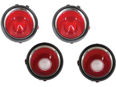 Camaro Taillight Lens Set, Standard, Early Style, Show Correct, 1970-1971