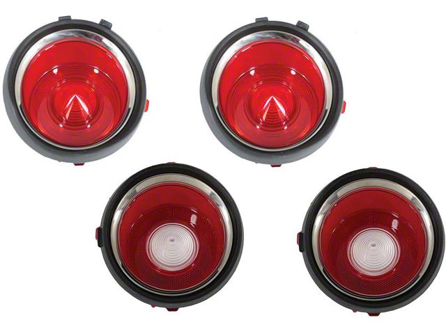 Camaro Taillight Lens Set, Standard, Early Style, Show Correct, 1970-1971