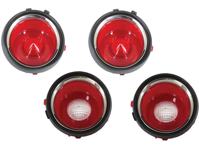 Camaro Taillight Lens Set, Standard, Early Style, Show Correct, 1971Late -1973