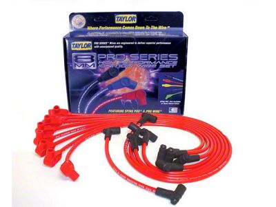 Camaro Taylor Plug Wires, Spiro-Pro Custom, Red, Small Block, 1975-1979