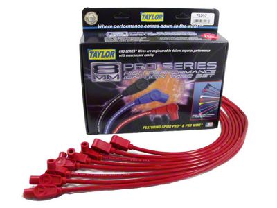 Camaro Taylor Plug Wires, Spiro-Pro Custom, Red, V8, 1983-1986