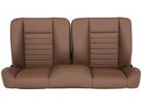 Cruiser Collection Pro-Bench Split Back Seat; 55-Inch; Saddle Brown Vinyl with White Stitching (Universal; Some Adaptation May Be Required)