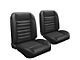 TMI Pro-Classic Universal Sport Low Back Seats; Black Madrid Vinyl with Black Stitching (Universal; Some Adaptation May Be Required)