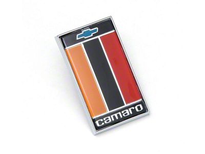 Camaro Trunk Emblem, Orange/Black/Red, 1975-1977