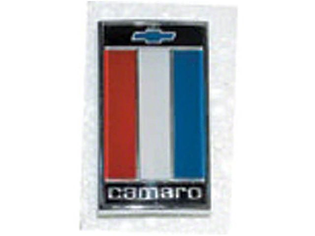 Camaro Trunk Emblem, Red/White/Blue, 1975-1977