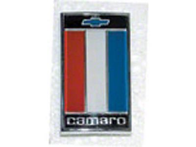 Camaro Trunk Emblem, Red/White/Blue, 1975-1977