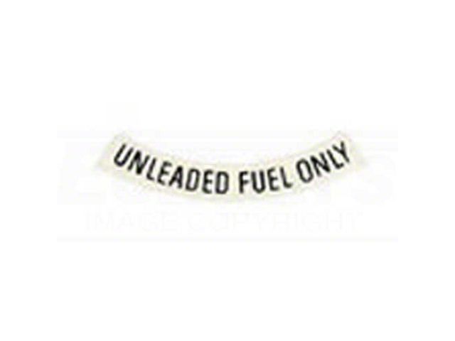 Camaro Unleaded Gasoline Only Decal, Curved, 1975-1981