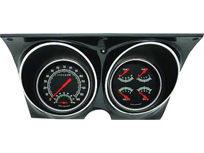 Camaro Updated Gauge Kit, With Black Dials & White Numbers/Needles, Classic Instruments, 1967-1968