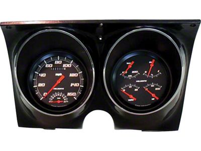 Camaro Updated Gauge Kit, Velocity Black Series, Classic Instruments, 1967-1968