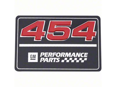 Camaro Valve Cover Decal, 454ci Performance Parts, 1970-2002