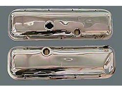 Camaro Valve Covers, Big Block, Chrome, With Power Brake Booster Dent, 1967-1972