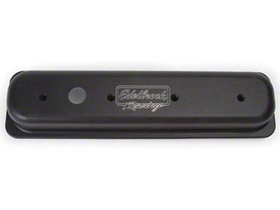 Camaro Valve Covers, Small Block, Black, Center Bolt Design, Victor Series, Edelbrock, 1986-1995