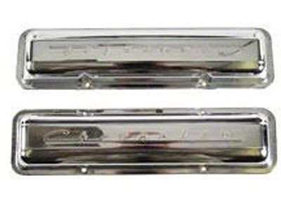 Camaro Valve Covers, With Chevrolet Script, Chrome, 1967