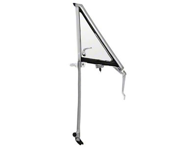 Vent Window Glass Assembly; Clear; Driver Side (1967 Camaro)