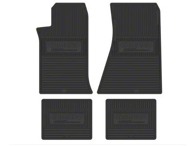 Vintage Rubber Style Floor Mats with 25th Anniversary Logo (85-92 Camaro)