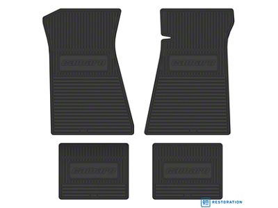 Vintage Rubber Style Floor Mats with 78-81 Block Letters (75-81 Camaro)