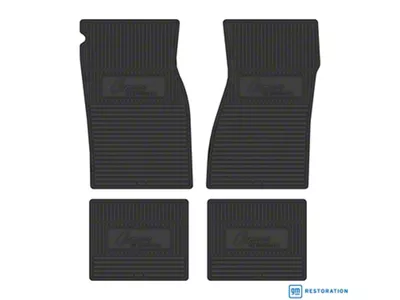 Vintage Rubber Style Floor Mats with Camaro By Chevrolet Logo (67-69 Camaro)