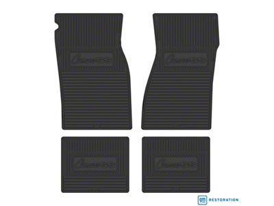 Vintage Rubber Style Floor Mats with Script Letters and Super Sport Logo (67-69 Camaro)
