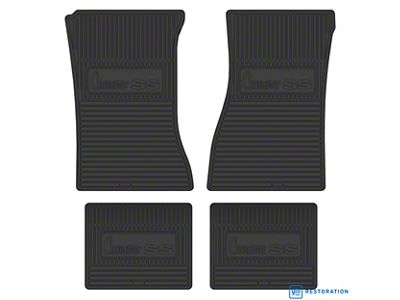 Vintage Rubber Style Floor Mats with Script Letters and Super Sport Logo (70-74 Camaro)