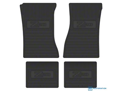 Vintage Rubber Style Floor Mats with Z/28 Logo (70-74 Camaro)