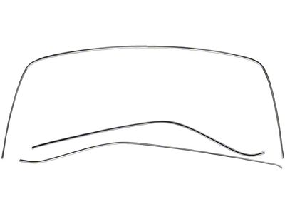 Vinyl Top Molding Set; 4-Pieces (1969 Camaro)