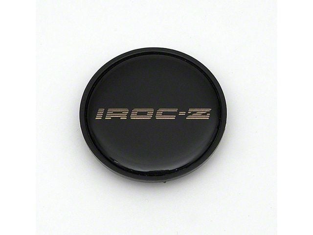 Camaro Wheel Cap Emblem, IROC-Z, With Gold Letters, 1985-1987
