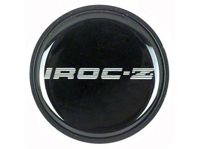 Camaro Wheel Center Emblem, IROC-Z, Silver, 1985-1987