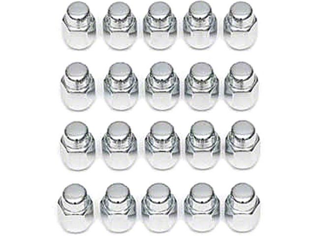 Wheel Lug Nut Set,Chrome Acorn 7/16 RH Thread, 20 Pcs 70-81