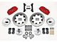 Camaro Wilwood Front Disc Brake Kit, 6-piston Red Calipers,Drilled & Slotted Rotors, 1970-1978