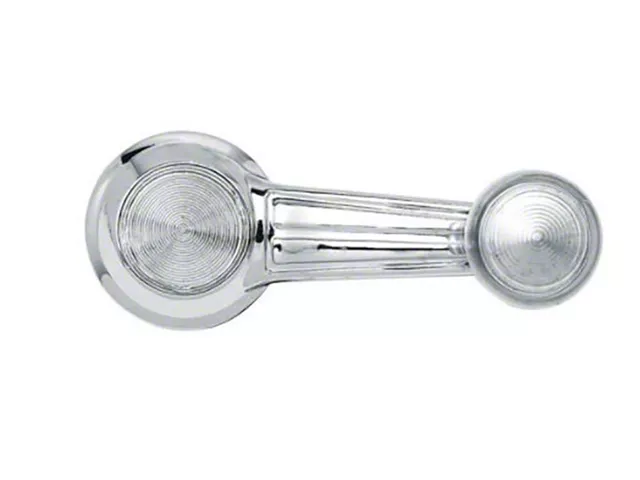 Window Crank with Clear Knob; Chrome (67-81 Camaro)