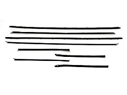 Camaro Coupe Window Felt Kit With Flat Inner & Round Outer Stainless Steel Beads For Cars With Deluxe Interior & Rally SportRS Or With Optional Exterior Trim, 1968