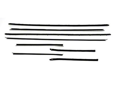 Camaro Coupe Window Felt Kit With Flat Inner & Round Outer Stainless Steel Beads For Cars With Deluxe Interior & Rally SportRS Or With Optional Exterior Trim, 1968