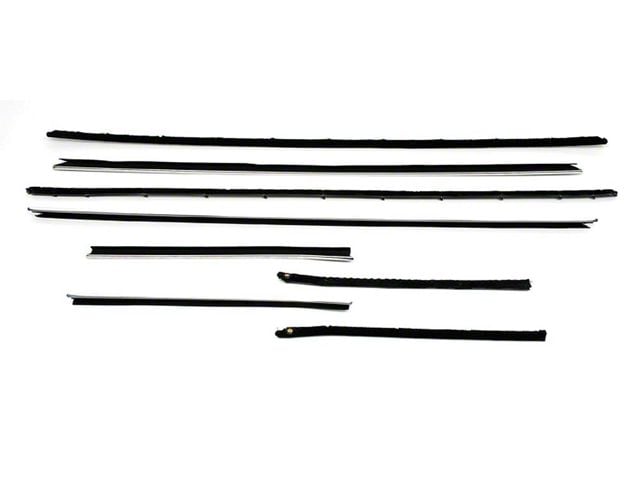 Camaro Coupe Window Felt Kit With Flat Inner & Round Outer Stainless Steel Beads For Cars With Deluxe Interior & Rally SportRS Or With Optional Exterior Trim, 1968