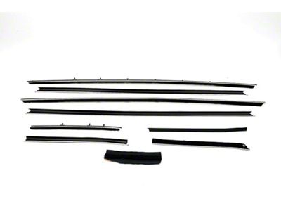 Camaro Convertible Window Felt Kit With Round Inner & OuterStainless Steel Beads For Cars With Standard Interior, 1968-1969