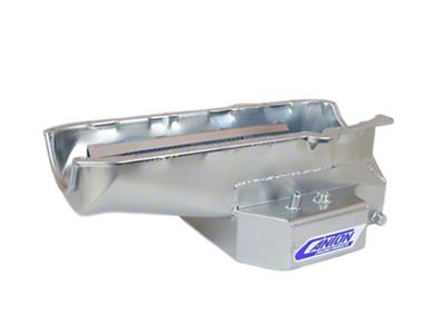 Canton Pre-1980 Small Block Chevy 12-Inch Long Sump Road Race Oil Pan; Zinc Plated (55-79 Corvette C1, C2 & C3)