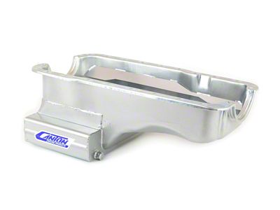 Canton 289-302 Street T Sump Front Oil Pan; Zinc Plated (77-79 Thunderbird)