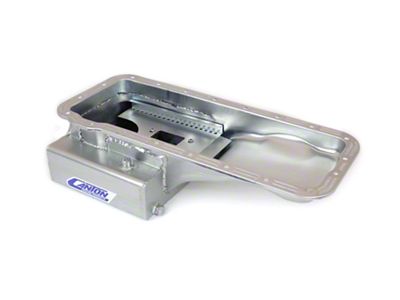 Canton 332-428 FE Front T-Sump Road Race Oil Pan; Zinc Plated (58-68 Thunderbird)