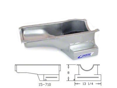 Canton 351C High Capacity Front Sump Street Road Race Oil Pan; Zinc Plated (77-79 Thunderbird)