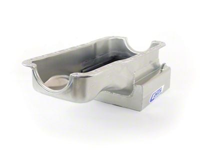 Canton 351W Front Sump 12-Inch Wide Road Race Oil Pan; Zinc Plated (77-79 Thunderbird)