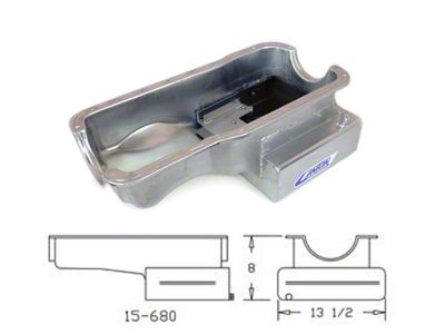 Canton 351W Front Sump Road Race Oil Pan; Zinc Plated (77-79 Thunderbird)