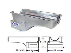 Canton Big Block 429-460 Front T-Sump Road Race Oil Pan; Zinc Plated (68-76 Thunderbird)
