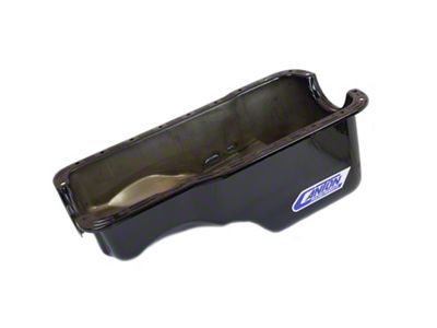 Canton 289-302 Stock Replacement Front Sump Oil Pan; Black (64-73 Mustang)