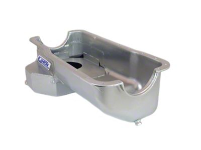 Canton 351W Rear T-Sump Street Oil Pan; Zinc Plated (69-70 Mustang)