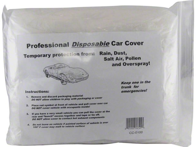 Plastic Car Cover (Universal; Some Adaptation May Be Required)