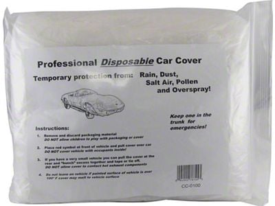 Car Cover, Disposable, Clear